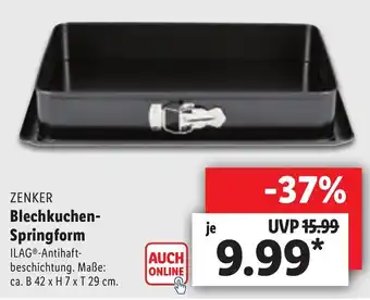 Lidl Zenker Blechkuchen Springform Angebot