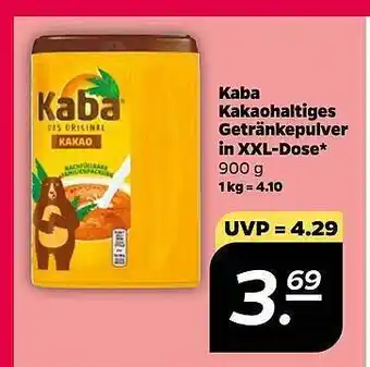 NETTO Kaba Kakaohaltiges Getränkepulver In XXL-dose Angebot