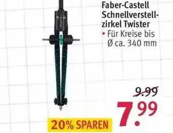 Rossmann Faber Castell Schnellverstellzirkel Twister Angebot