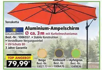 Norma24 Aluminium-ampelschirm Angebot