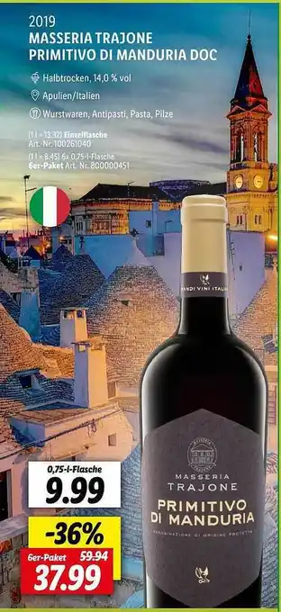 Lidl 2019 Masseria Trajone Primitivo Di Manduria Doc Angebot