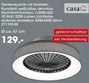 Möbel Martin Casa Nova Deckenleuchte Mit Ventilator Angebot
