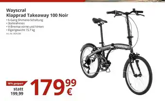 A.T.U. Wayscral Klapprad Takeaway 100 Noir Angebot