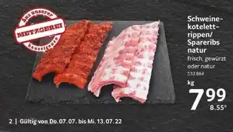 Selgros Schweinekotelettrippen Oder Spareribs Natur Angebot