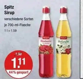 V Markt Spitz Sirup Angebot