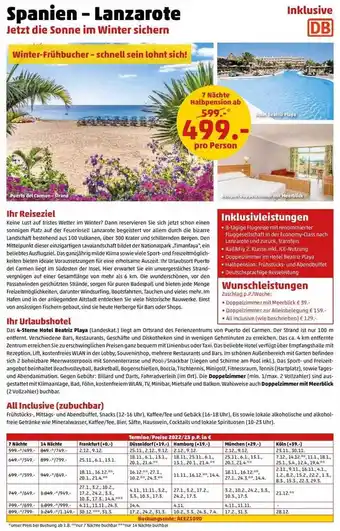 Penny Reisen Spanien - Lanzarote Angebot