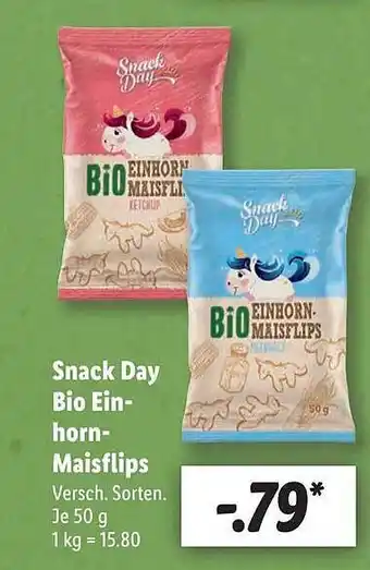 Lidl Snack Day Bio Einhorn-maisflips Angebot