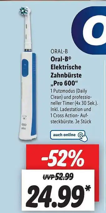 Lidl Oral-b Elektrische Zahnbürste „pro 600“ Angebot