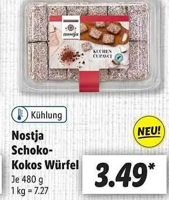 Lidl Nostja Schoko-kokos Würfel Angebot