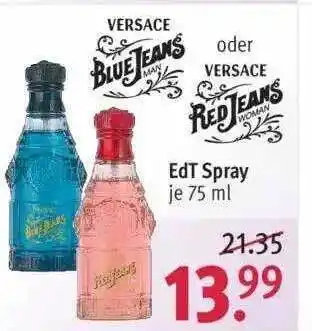 Rossmann Versace Blue Jeans Oder Versace Red Jeans Edt Spray Angebot