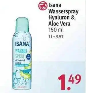 Rossmann Isana Wasserspray Hyaluron & Aloe Vera Angebot