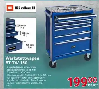 Selgros Einhell Werkstattwagen Bt-tw 150 Angebot