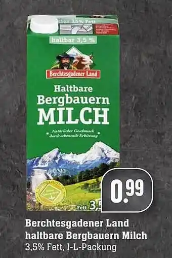 Edeka Berchtesgadener Land Haltbare Bergbauern Milch Angebot