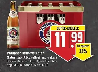 Edeka Paulaner Hefe-weißbier Naturtrüb, Alkoholfrei Angebot