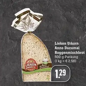 Edeka Lieken Urkorn Anno Dazumal Roggenmischbrot Angebot