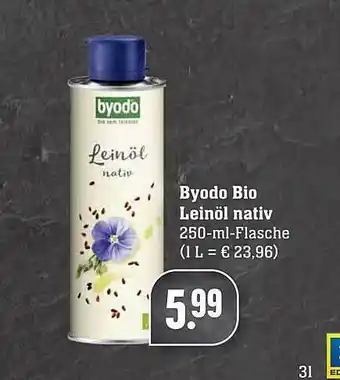 Edeka Byodo Bio Leinöl Natuv Angebot