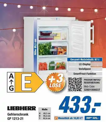 Expert Liebherr Gefrierschrank Gp 1213-21 Angebot