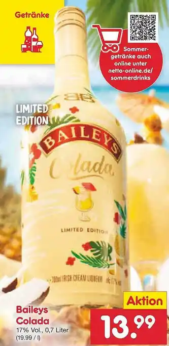 Netto Marken-Discount Baileys Colada Angebot