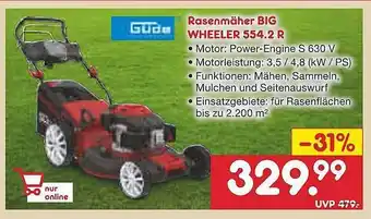 Netto Marken-Discount Güde Rasenmäher Big Wheeler 554.2 R Angebot