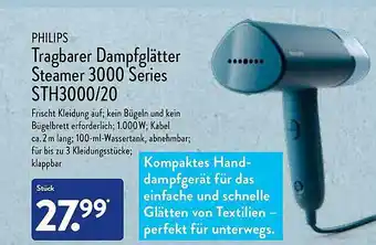 Aldi Nord Philips Tragbarer Dampfglätter Stemar 3000 Series Sth3000 20 Angebot