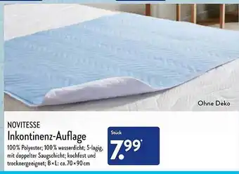 Aldi Nord Novitesse Inkontinenz-auflage Angebot