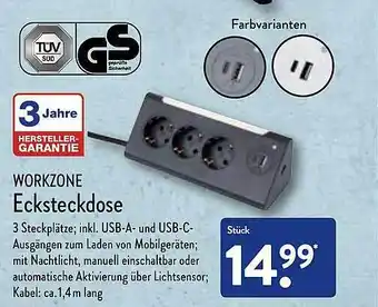 Aldi Nord Workzone Ecksteckdose Angebot