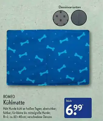 Aldi Nord Romeo Kühlmatte Angebot