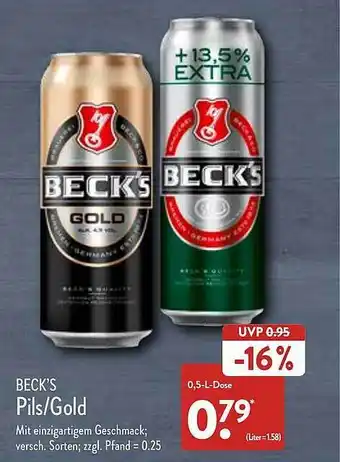 Aldi Nord Beck's Pils Gold Angebot