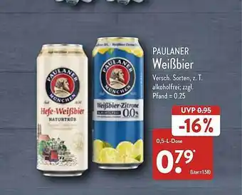 Aldi Nord Paulaner Weißbier Angebot