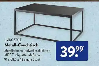 Aldi Süd Living Style Metal-couchtisch Angebot