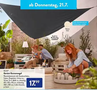 Aldi Süd Belavi Garten-sonnensegel Angebot