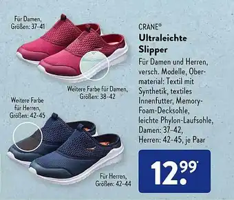 Aldi Süd Crane Ultraleichte Slipper Angebot