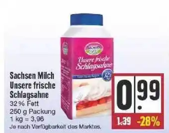 Edeka Sachsen Milch Unsere Frische Schlagsahne Angebot