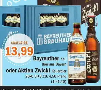 Aktiv Irma Bayreuther Hell Bier Aus Bayern Oder Aktien Zwickl Kellerbier Angebot