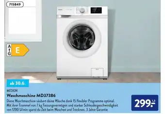 Aldi Nord Medion Waschmaschine Md37386 Angebot