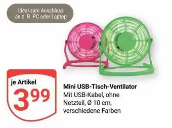 Globus Mini Usb-tisch-ventilator Angebot