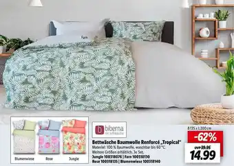 Lidl Bettwäsche Baumwolle Renforcé „tropical” Biberna Angebot