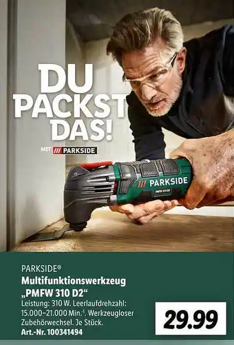 Lidl Parkside Multifunktionswerkzeug „pmfw 310 D2” Angebot