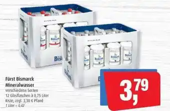 Markant Fürst Bismarck Mineralwasser Angebot