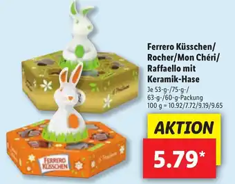 Lidl Ferrero Küsschen/Rocher/Mon Chéri/Raffaello mit Keramik Hase Angebot
