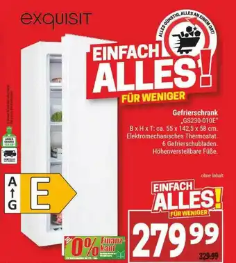 Marktkauf Exquisit Gefrierschrank Angebot