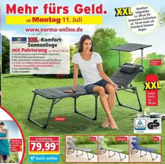 Norma Solax-sunshine XXL-komfort-sonnenliege Mit Polsterung Angebot