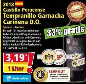 Norma 2018 Castillo Peracense Tempranillo Garnacha Cariñena D.o Angebot