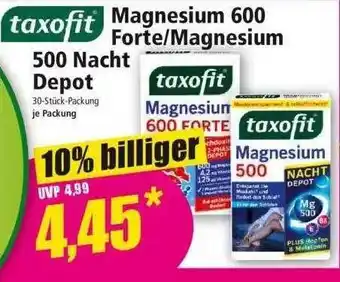 Norma Taxofit Magnesium 600 Forte Oder Magnesium 500 Nacht Depot Angebot