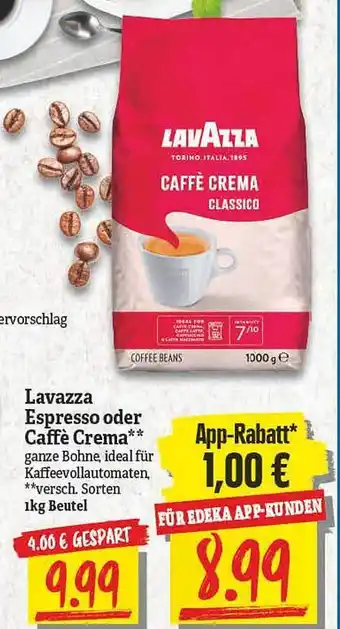 NP Discount Lavazza Espresso Oder Caffè Crema Angebot