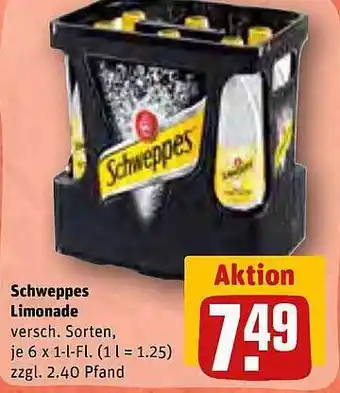 REWE Schweppes Limonade Angebot