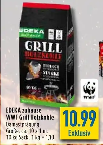 diska Edeka Zuhause WWF Grill Holzkohle 10kg Angebot