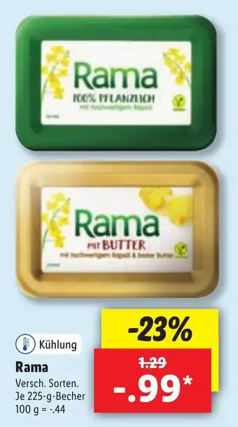 Lidl Rama 225  g Becher Angebot