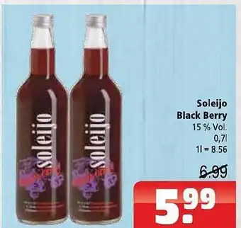 Getränkehaus Soleijo Black Berry Angebot