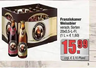 alldrink Franziskaner Weissbier Angebot